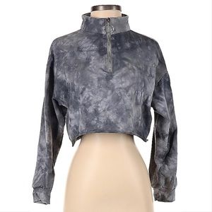 Princess Polly Cropped Zip Crewneck